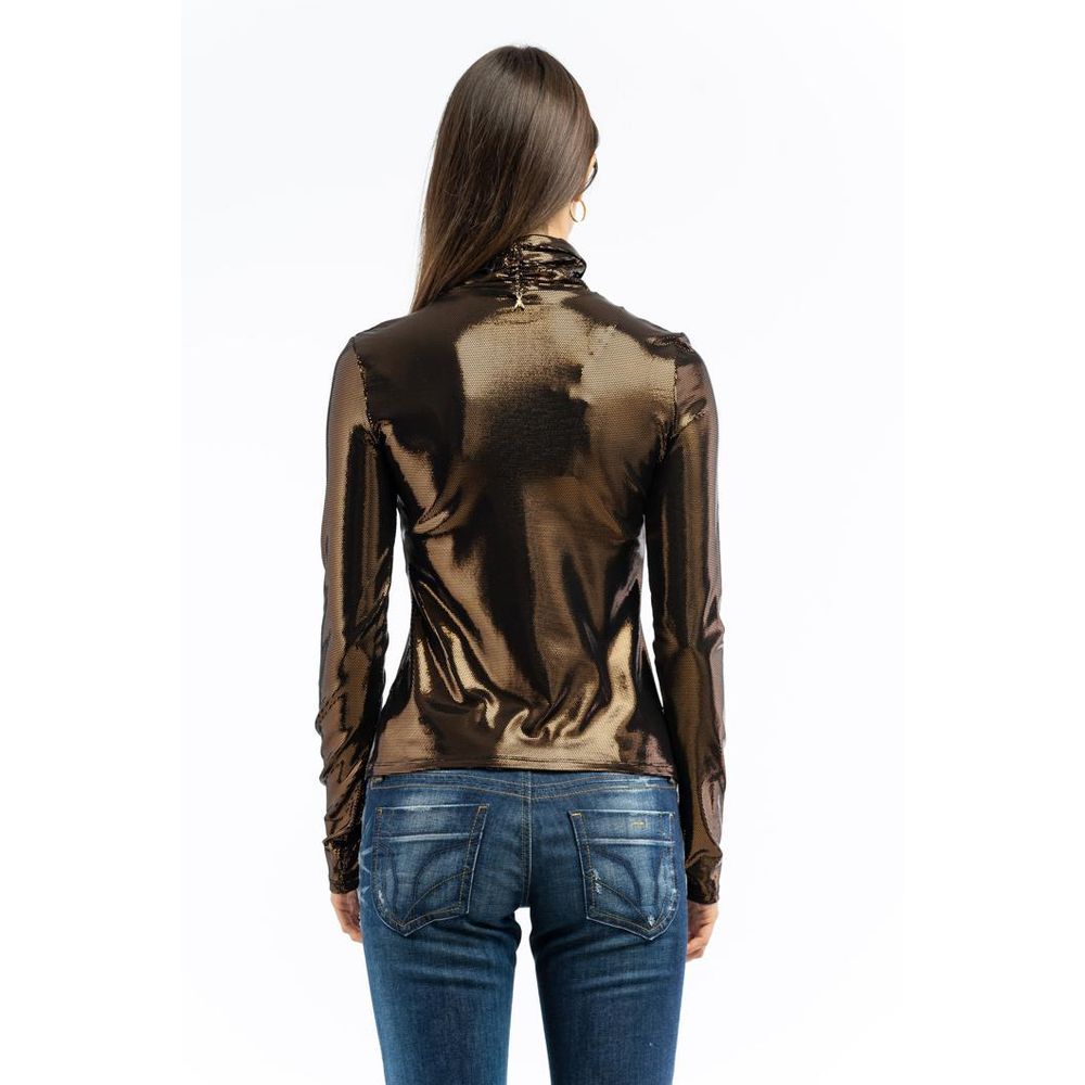 Patrizia Pepe Brown Acetate Blouse