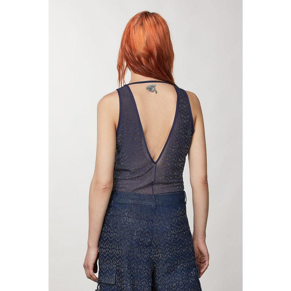 Patrizia Pepe Blue Polyester Tank Tops