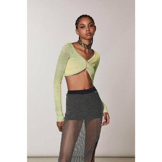 Patrizia Pepe Yellow Viscose Tank Tops