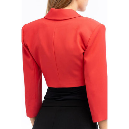 Patrizia Pepe Red Polyester Blazer