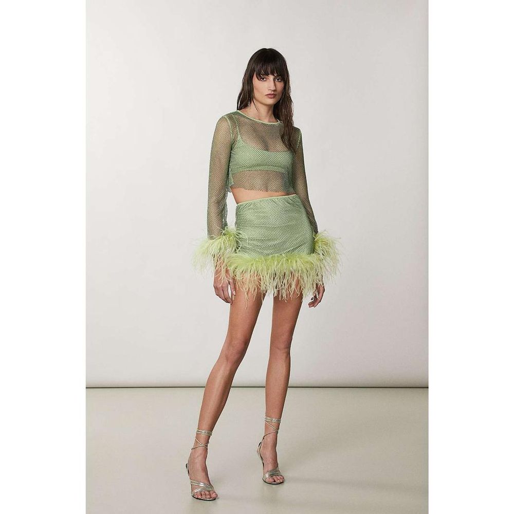 Patrizia Pepe Green Polyester Mini Skirt