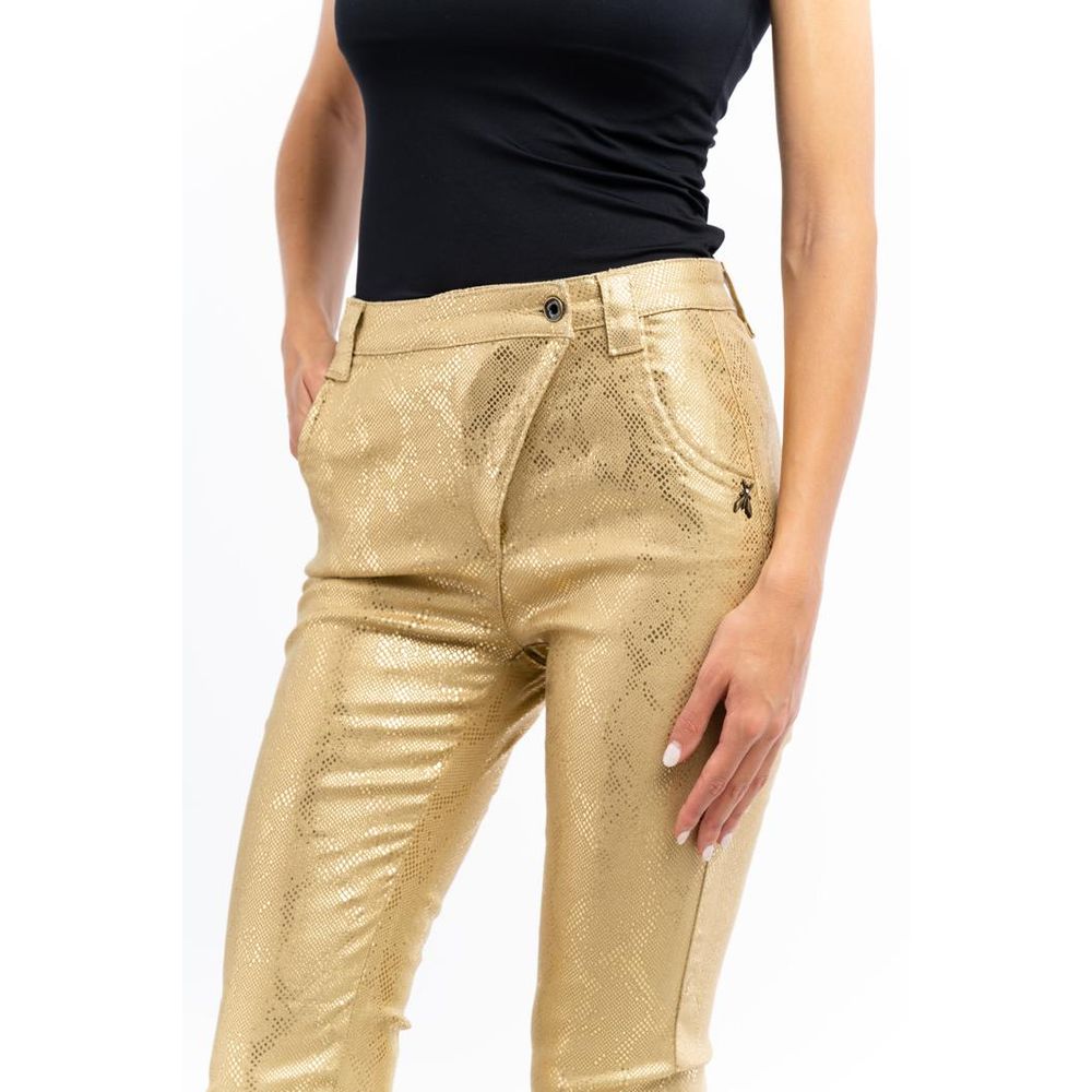Patrizia Pepe Gold Cotton Casual Pants