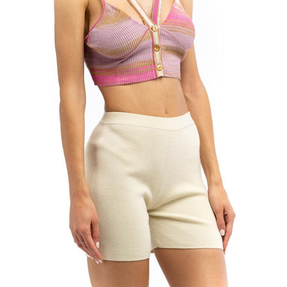 Patrizia Pepe Beige Nylon Short And Mini Shorts