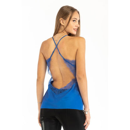 Patrizia Pepe Blue Viscose Tank Tops