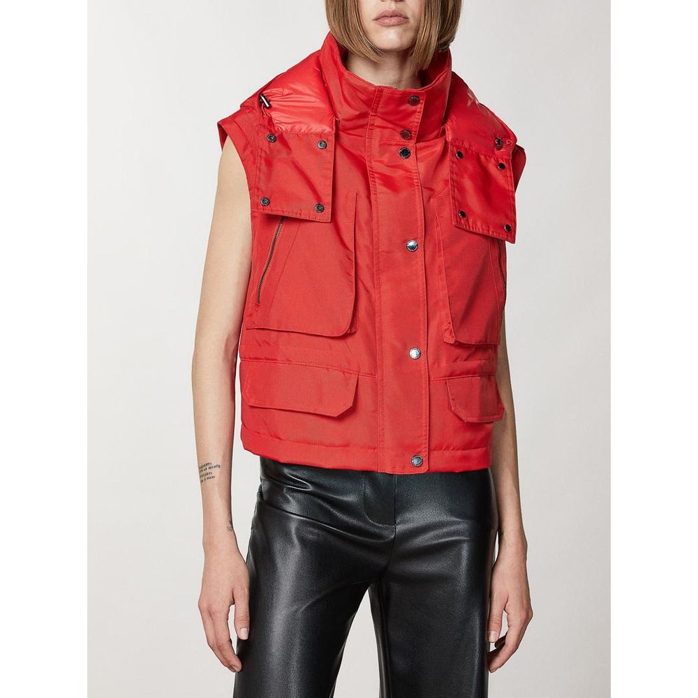 Patrizia Pepe Red Polyamide Bomber