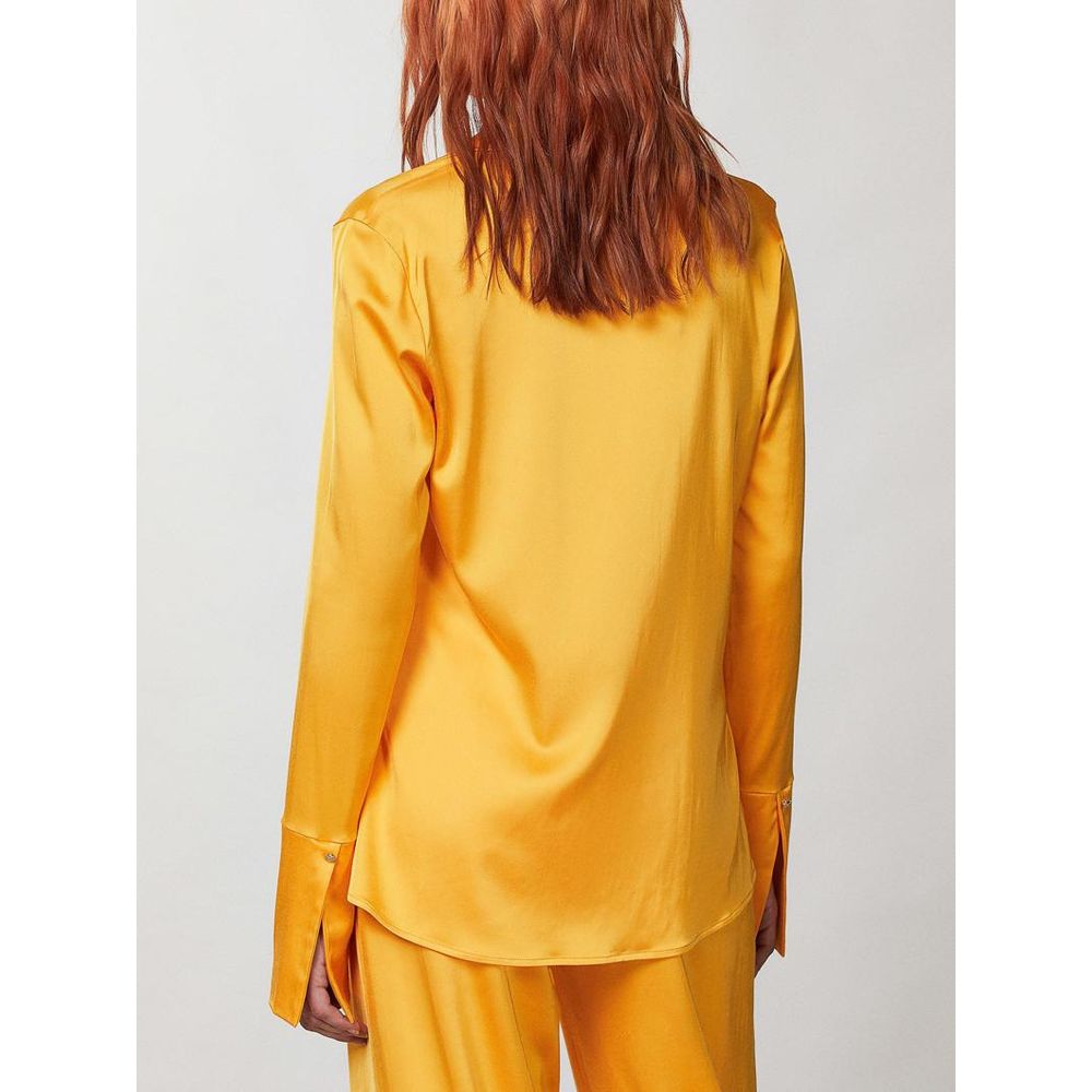 Patrizia Pepe Orange Viscose Blouse