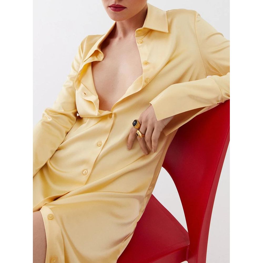 Patrizia Pepe Yellow Viscose Blouse