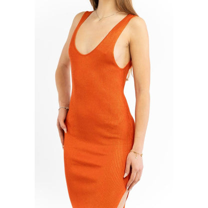 Patrizia Pepe Orange Viscose Casual Dress