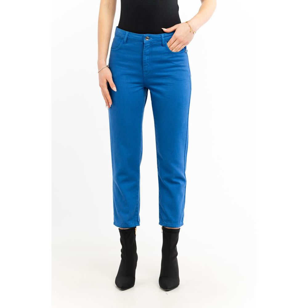 Patrizia Pepe Blue Cotton Casual Pants