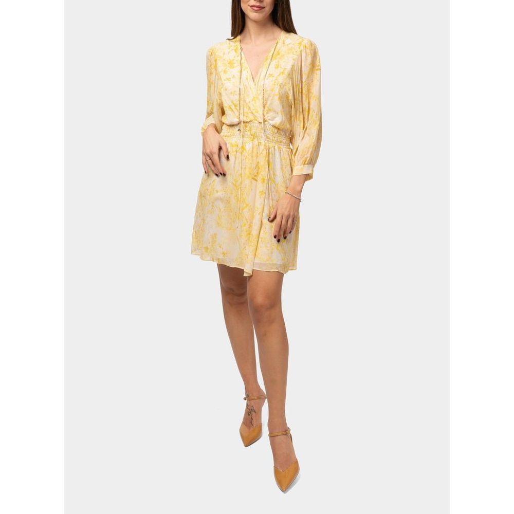 Patrizia Pepe Yellow Viscose Casual Dress
