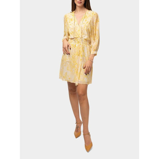 Patrizia Pepe Yellow Viscose Casual Dress