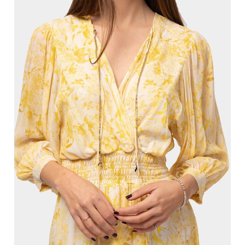 Patrizia Pepe Yellow Viscose Casual Dress