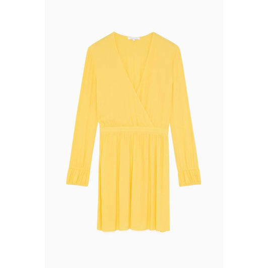 Patrizia Pepe Yellow Viscose Casual Dress