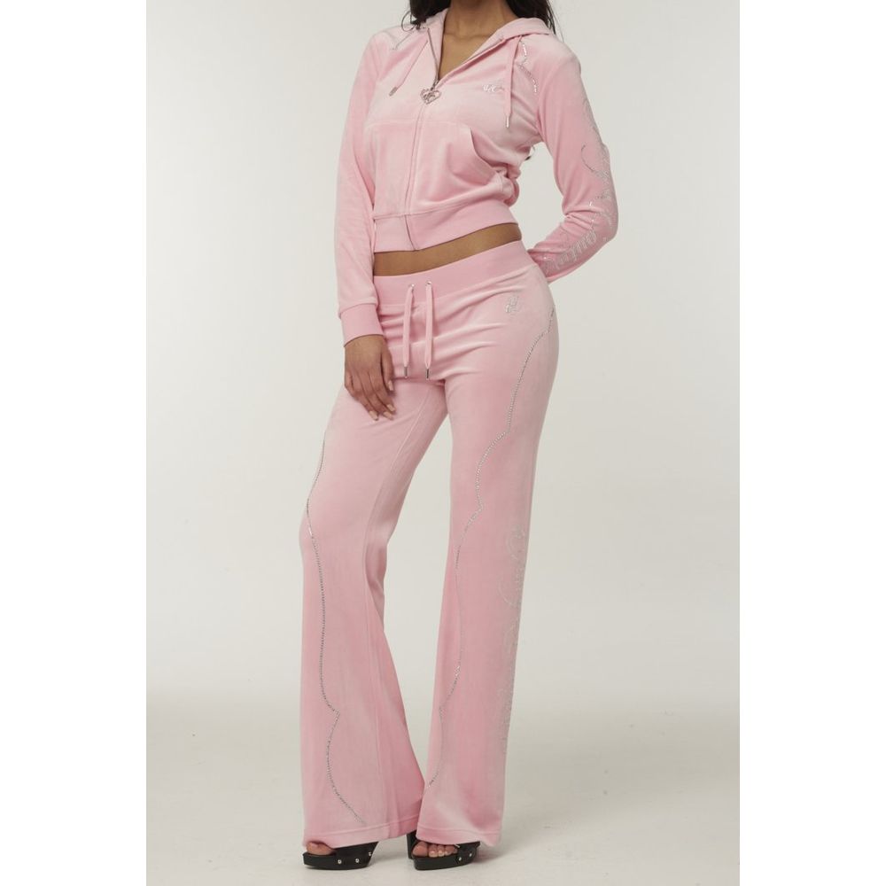 Juicy Couture Pink Polyester Flared Pants