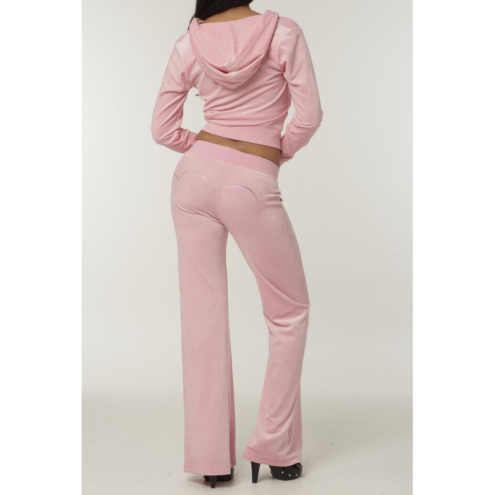 Juicy Couture Pink Polyester Flared Pants