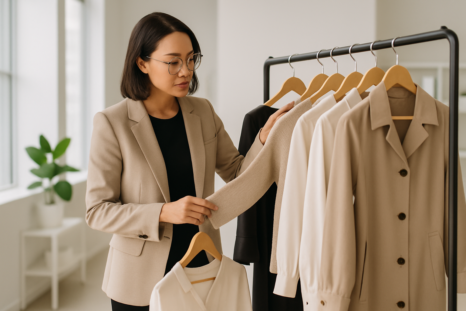 If possible, use a short lifestyle video (retail buyer checking clothing rack, opening delivered boxes, or shop display).